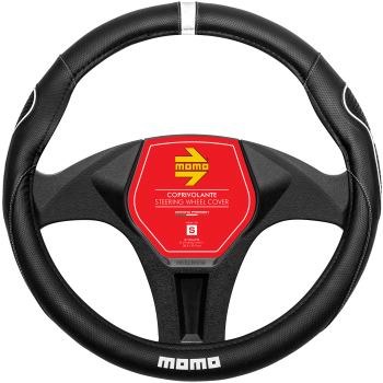 MOMO Universal Car Steering Wheel Cover - Supergrip - White - M