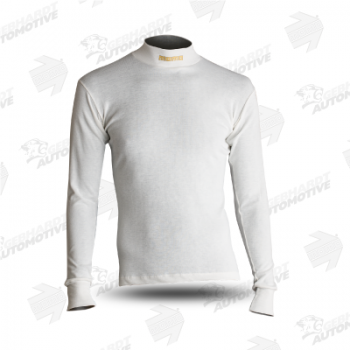 MOMO racing driver long-sleeved shirt with stand-up collar Comfort Tech white