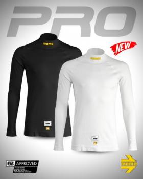 MOMO racing driver shirt stand-up collar HIGH COLLAR PRO WHITE XS-S