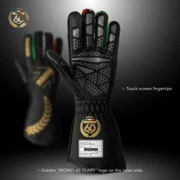 60 Jahre MOMO Corsa Pro Rennfahrerhandschuhe Größe 8
