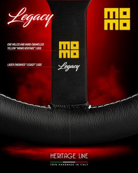 Preview: MOMO steering wheel LEGACY 350mm BLACK LEATHER