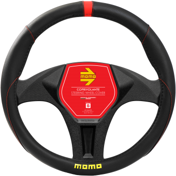 MOMO steering wheel cover SWC 010 Elegant black/ red - M