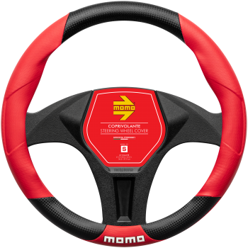 MOMO Universal Car Steering Wheel Cover - Tuning - Red - S