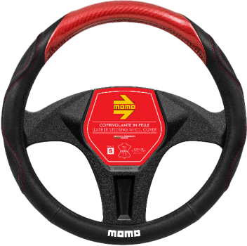 MOMO steering wheel cover SWC 020 Street Carbon / Black red