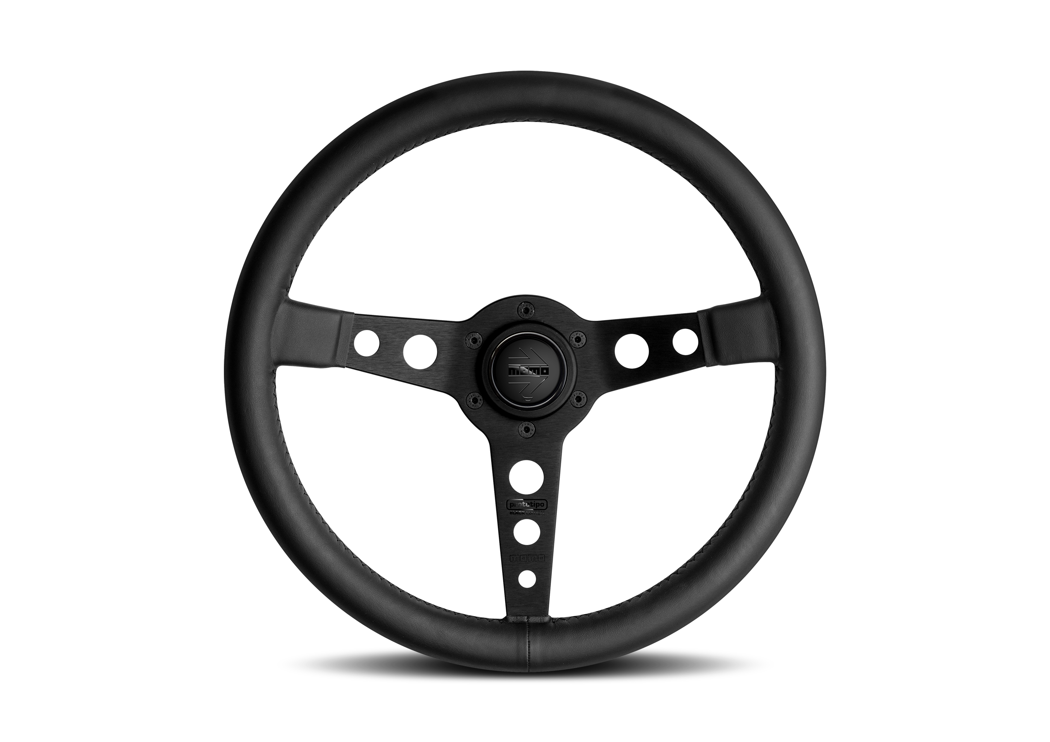 MOMO - Prototipo Black Edition Glattleder 350mm schwarz