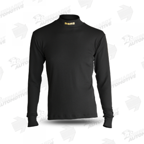 MOMO Rennfahrerlangarmshirt mit Stehkragen Comfort Tech schwarz