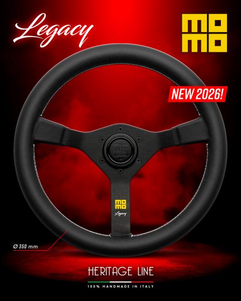 MOMO steering wheel LEGACY 350mm BLACK LEATHER